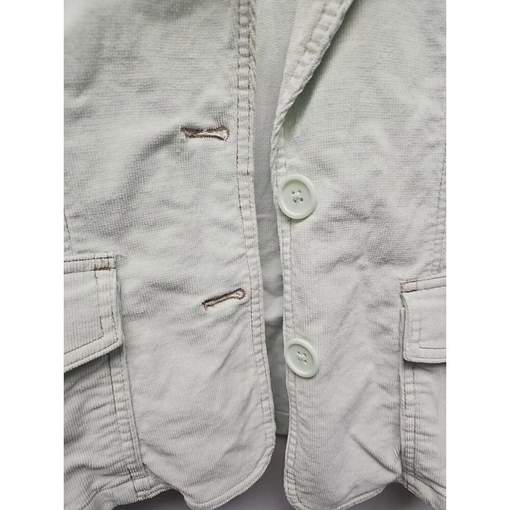 Women's GAP Velvet‎ Corduroy Jacket/Blazer/Coat Size S Cotton Mint Green 6